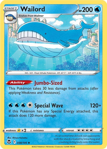 Wailord (038/195) [Sword & Shield: Silver Tempest] - The Mythic Store | 24h Order Processing