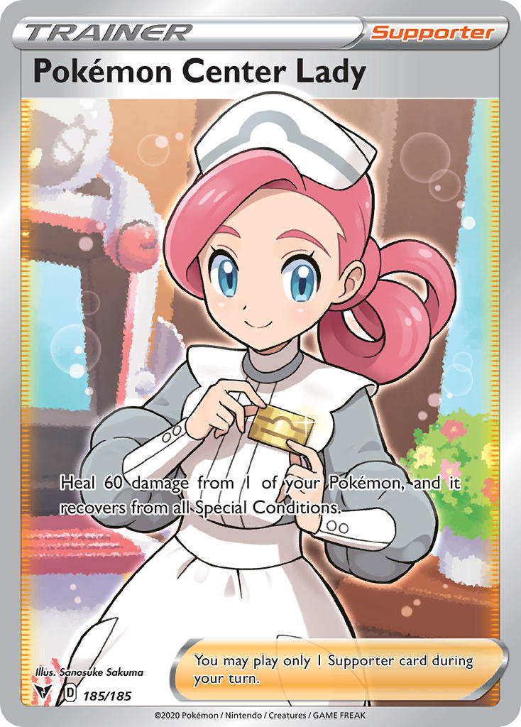 Pokemon Center Lady (185/185) [Sword & Shield: Vivid Voltage] - The Mythic Store | 24h Order Processing