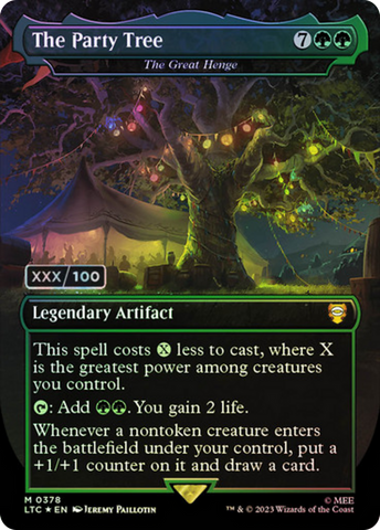 The Party Tree - The Great Henge (Borderless) (Serialized) [The Lord of the Rings: Tales of Middle-Earth Commander] - The Mythic Store | 24h Order Processing