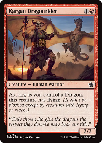 Kargan Dragonrider (0762) [Foundations] - The Mythic Store | 24h Order Processing