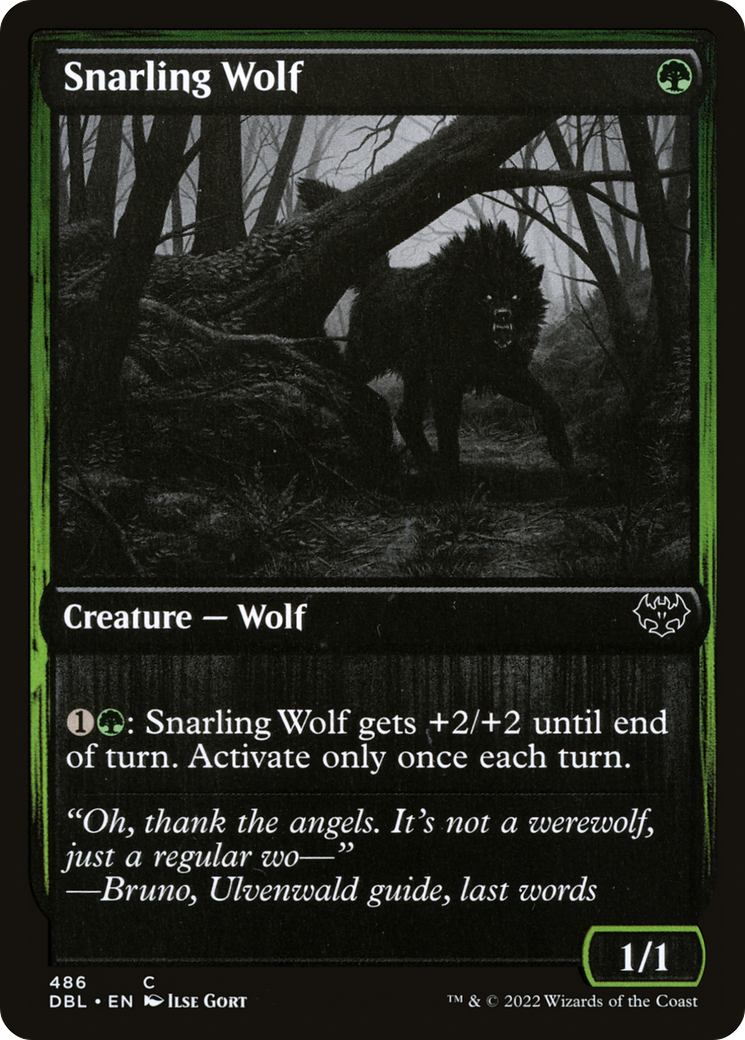 Snarling Wolf (486) [Innistrad: Double Feature] - The Mythic Store | 24h Order Processing