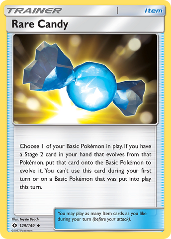 Rare Candy (129/149) [Sun & Moon: Base Set] - The Mythic Store | 24h Order Processing