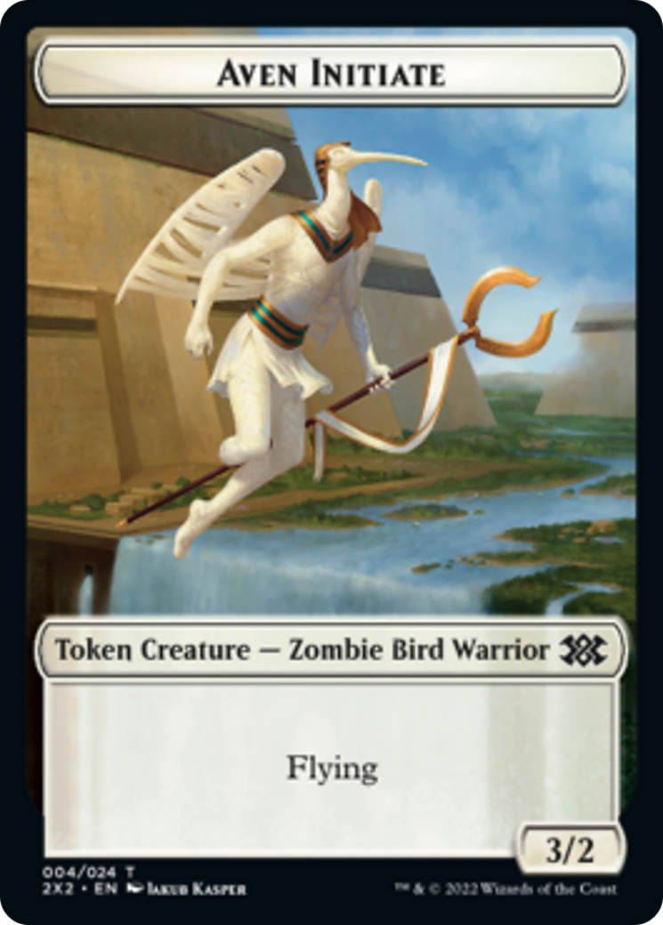 Elemental // Aven Initiate Double-Sided Token [Double Masters 2022 Tokens] - The Mythic Store | 24h Order Processing