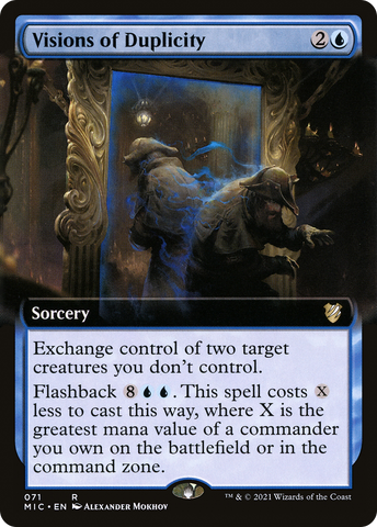 Visions of Duplicity (Extended Art) [Innistrad: Midnight Hunt Commander] - The Mythic Store | 24h Order Processing