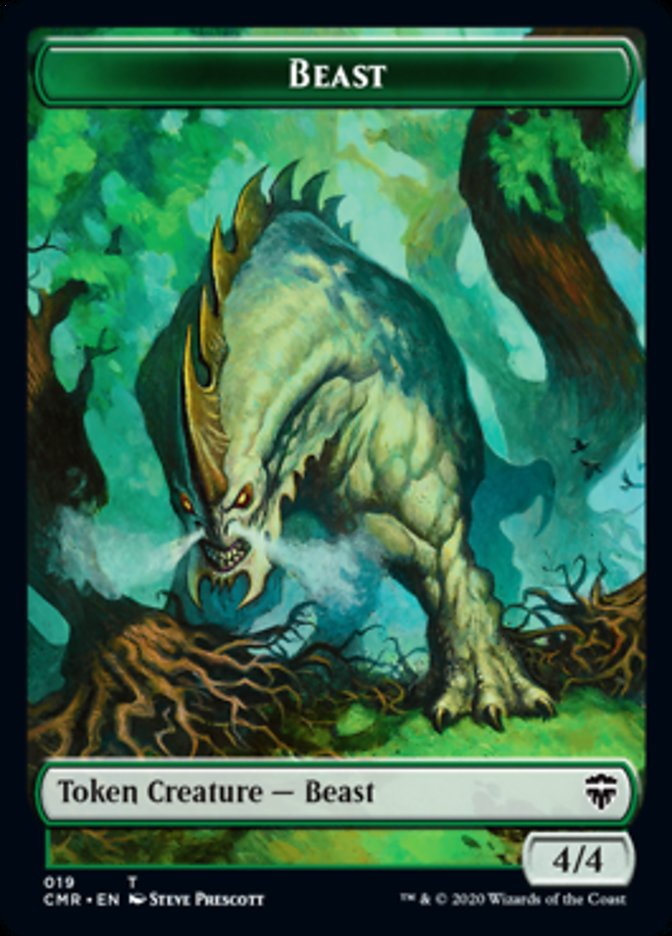 Beast (18) // Beast (19) Double-Sided Token [Commander Legends Tokens] - The Mythic Store | 24h Order Processing