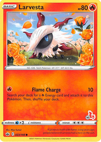 Larvesta (23/198) (Cinderace Stamp #19) [Battle Academy 2022] - The Mythic Store | 24h Order Processing