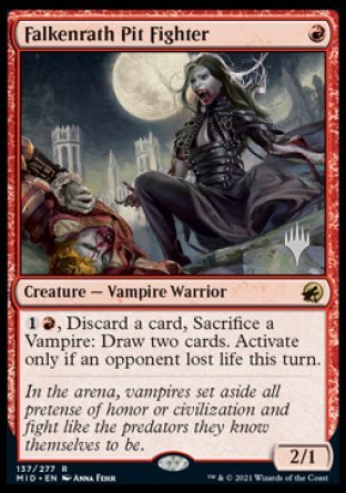 Falkenrath Pit Fighter (Promo Pack) [Innistrad: Midnight Hunt Promos] - The Mythic Store | 24h Order Processing