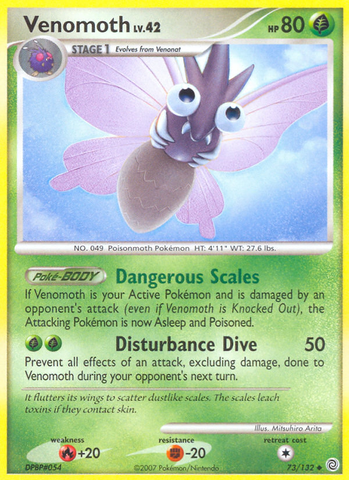 Venomoth (73/132) [Diamond & Pearl: Secret Wonders] - The Mythic Store | 24h Order Processing
