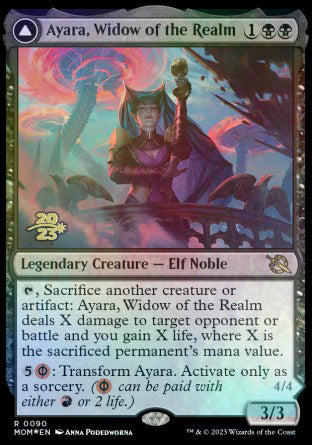 Ayara, Widow of the Realm // Ayara, Furnace Queen [March of the Machine Prerelease Promos] - The Mythic Store | 24h Order Processing