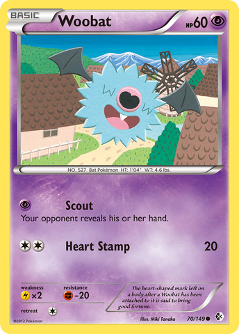 Woobat (70/149) [Black & White: Boundaries Crossed] - The Mythic Store | 24h Order Processing