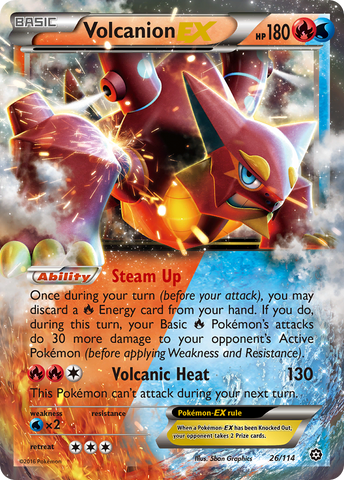Volcanion EX (26/114) [XY: Steam Siege] - The Mythic Store | 24h Order Processing