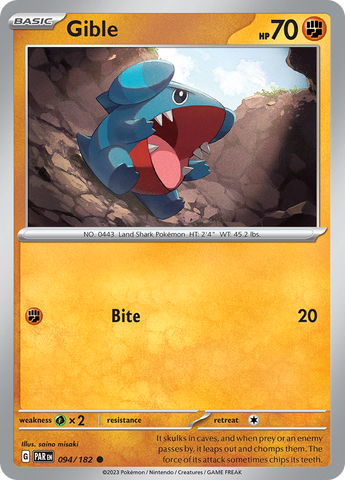 Gible (094/182) [Scarlet & Violet: Paradox Rift] - The Mythic Store | 24h Order Processing