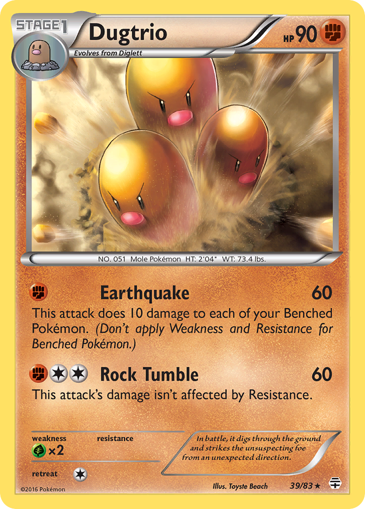 Dugtrio (39/83) [XY: Generations] - The Mythic Store | 24h Order Processing