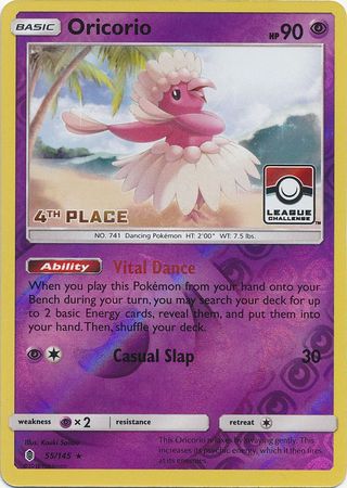 Oricorio (55/145) (League Promo 4th Place) [Sun & Moon: Guardians Rising] - The Mythic Store | 24h Order Processing