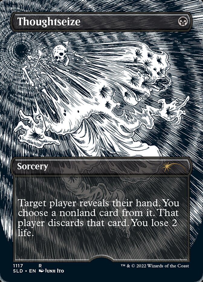 Thoughtseize (Borderless Etched Foil) [Secret Lair Drop Series] - The Mythic Store | 24h Order Processing