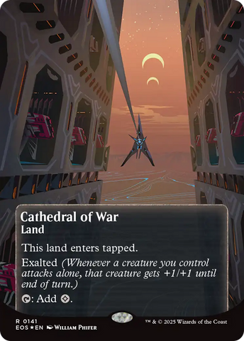 Cathedral of War (0141) (Borderless) (Galaxy Foil) [Edge of Eternities: Stellar Sights] - The Mythic Store | 24h Order Processing