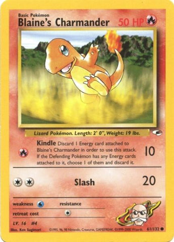 Blaine's Charmander (61/132) [Gym Heroes Unlimited] - The Mythic Store | 24h Order Processing