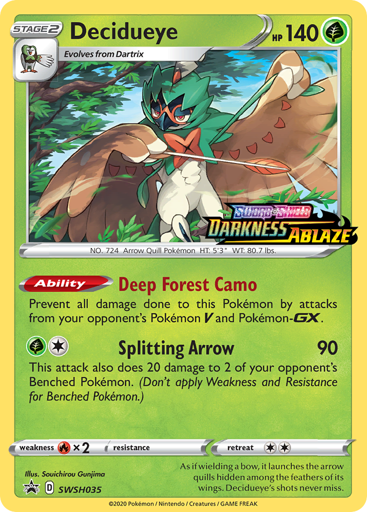 Decidueye (SWSH035) (Prerelease Promo) [Sword & Shield: Black Star Promos] - The Mythic Store | 24h Order Processing