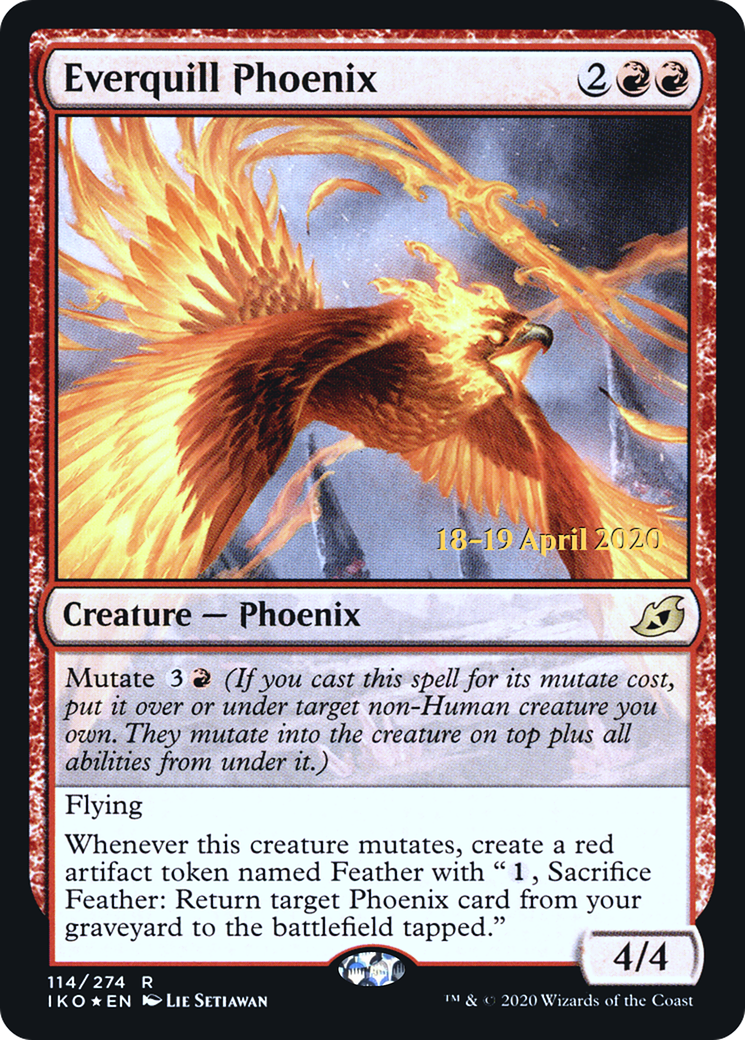 Everquill Phoenix [Ikoria: Lair of Behemoths Prerelease Promos] - The Mythic Store | 24h Order Processing