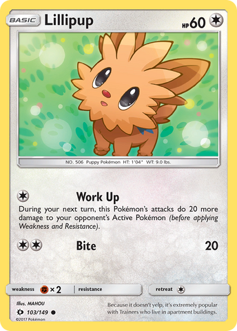 Lillipup (103/149) [Sun & Moon: Base Set] - The Mythic Store | 24h Order Processing