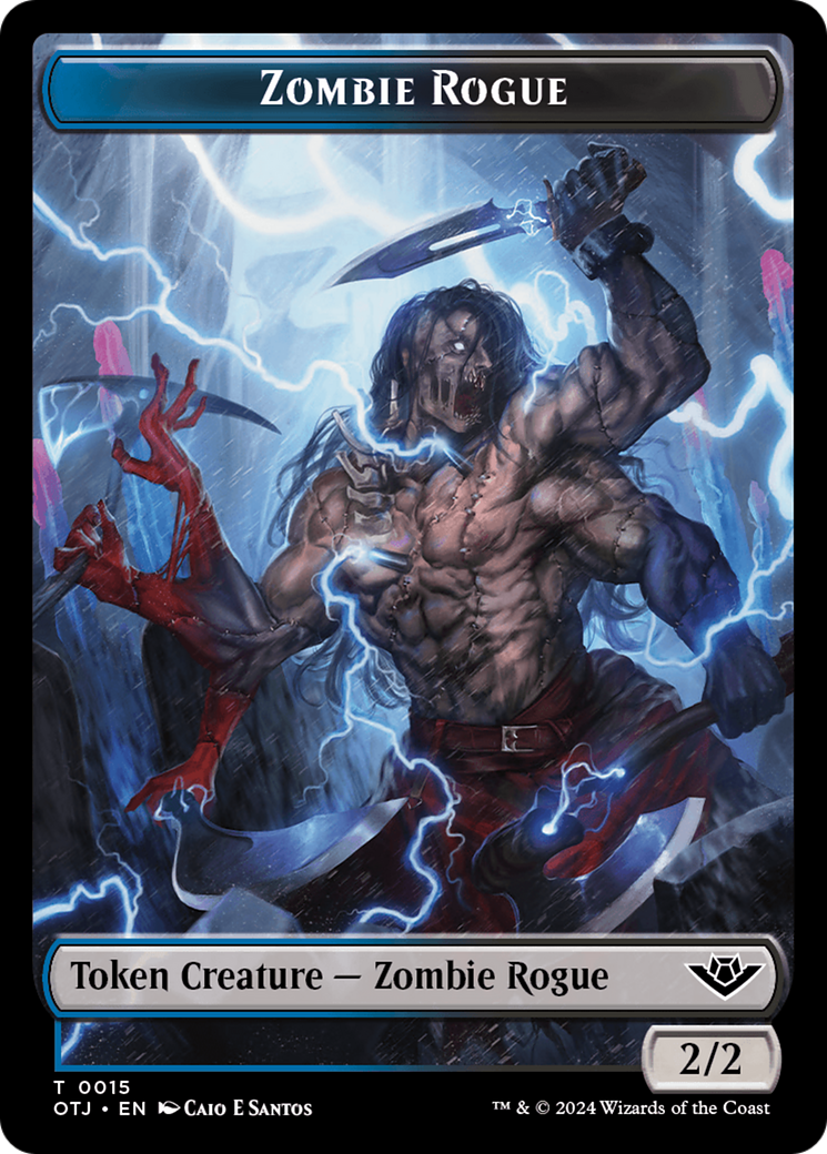 Treasure // Zombie Rogue Double-Sided Token [Outlaws of Thunder Junction Tokens] - The Mythic Store | 24h Order Processing