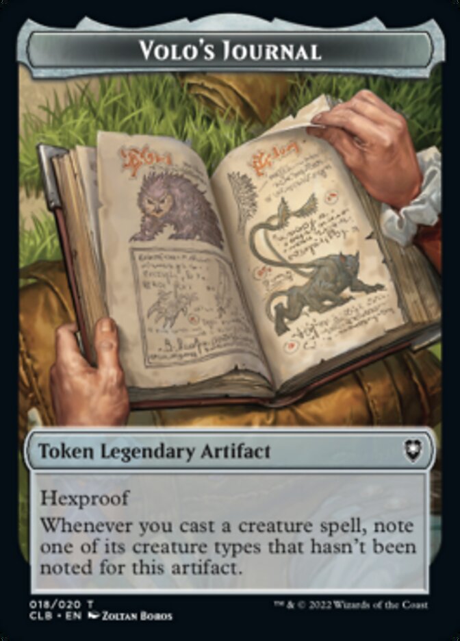 Treasure // Volo's Journal Double-Sided Token [Commander Legends: Battle for Baldur's Gate Tokens] - The Mythic Store | 24h Order Processing