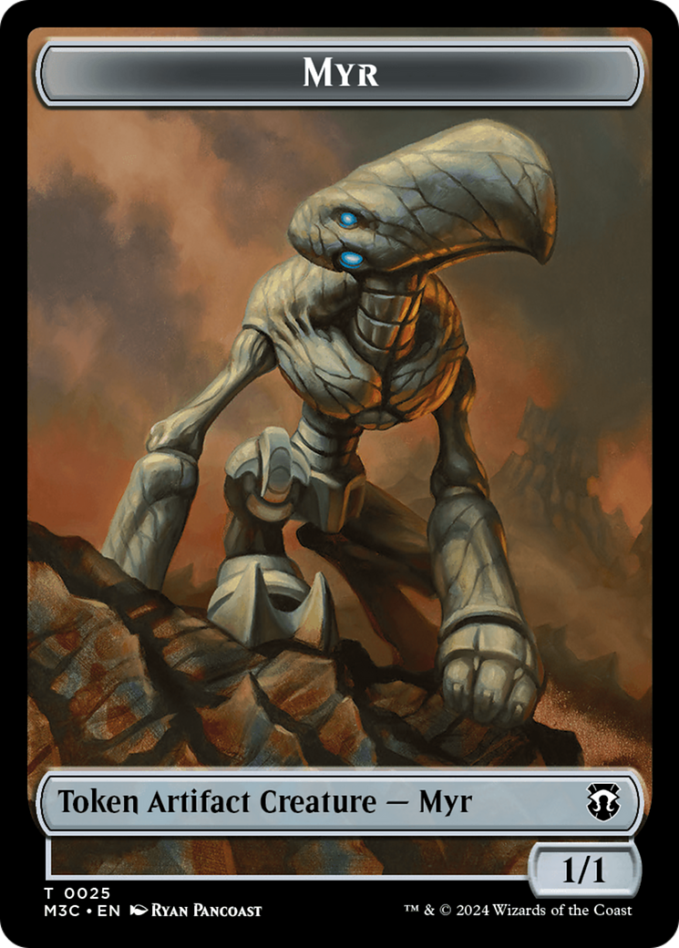 Construct (Ripple Foil) // Myr Double-Sided Token [Modern Horizons 3 Commander Tokens] - The Mythic Store | 24h Order Processing