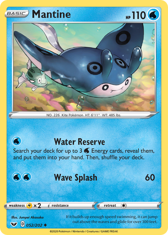 Mantine (052/202) [Sword & Shield: Base Set] - The Mythic Store | 24h Order Processing