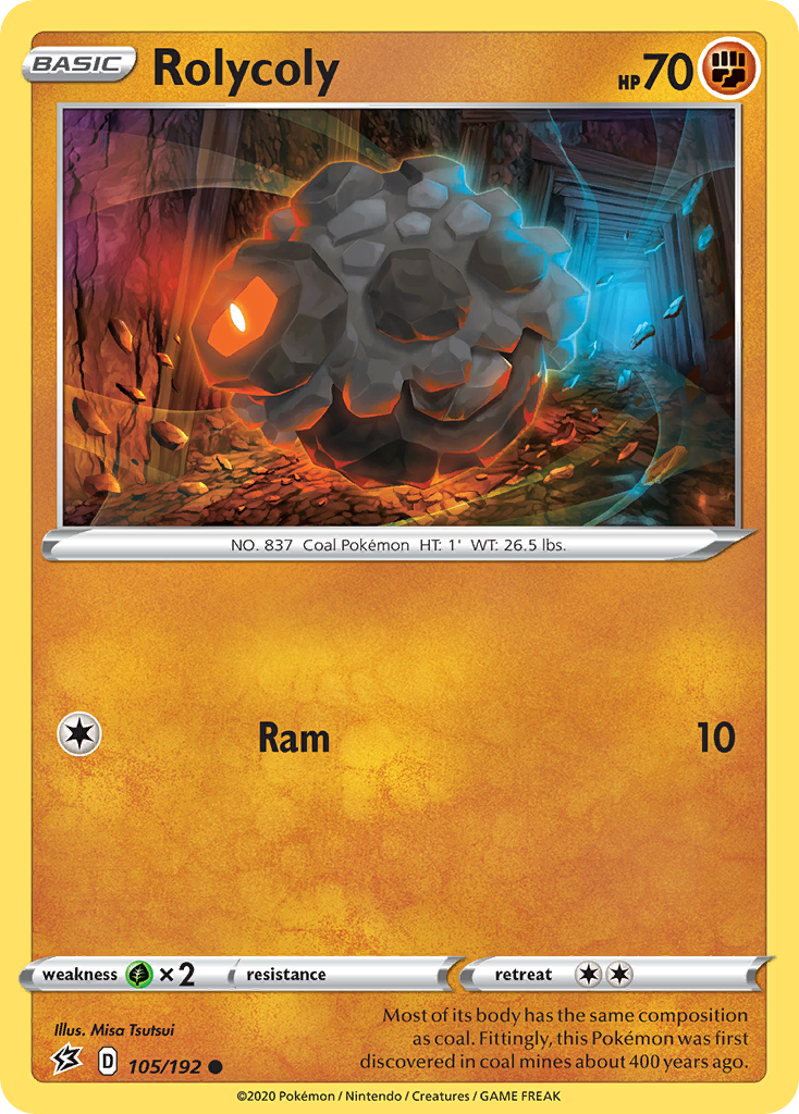 Rolycoly (105/192) [Sword & Shield: Rebel Clash] - The Mythic Store | 24h Order Processing