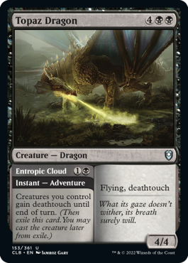 Topaz Dragon // Entropic Cloud [Commander Legends: Battle for Baldur's Gate] - The Mythic Store | 24h Order Processing