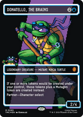 Donatello, the Brains (0085) (Borderless) (Surge Foil) [Teenage Mutant Ninja Turtles Commander] - The Mythic Store | 24h Order Processing