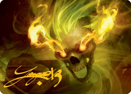 Flameskull Art Card (Gold-Stamped Signature) [Dungeons & Dragons: Adventures in the Forgotten Realms Art Series] - The Mythic Store | 24h Order Processing