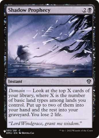 Shadow Prophecy [The List] - The Mythic Store | 24h Order Processing
