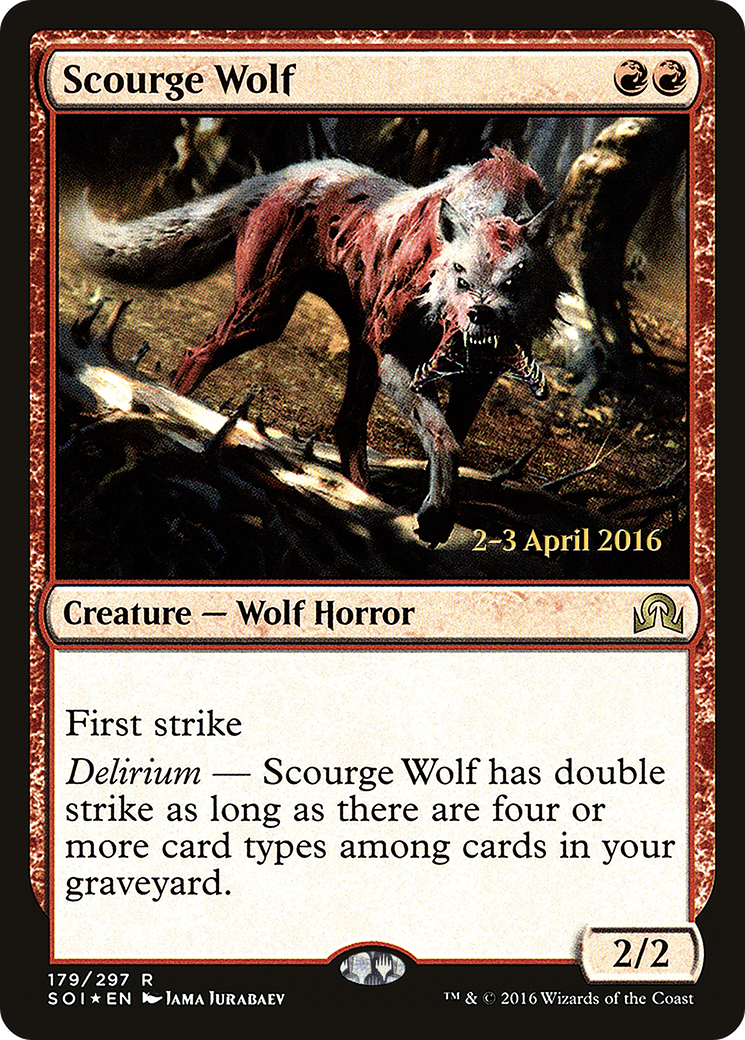 Scourge Wolf [Shadows over Innistrad Prerelease Promos] - The Mythic Store | 24h Order Processing