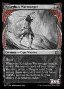 Kolaghan Warmonger (Showcase Halo Foil) [March of the Machine: The Aftermath] - The Mythic Store | 24h Order Processing