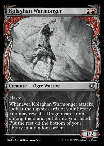 Kolaghan Warmonger (Showcase Halo Foil) [March of the Machine: The Aftermath] - The Mythic Store | 24h Order Processing
