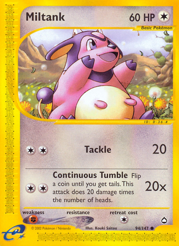 Miltank (94/147) [Aquapolis] - The Mythic Store | 24h Order Processing