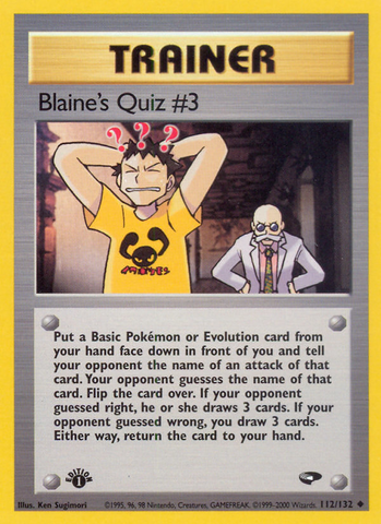 Blaine's Quiz #3 (112/132) [Gym Challenge 1st Edition] - The Mythic Store | 24h Order Processing