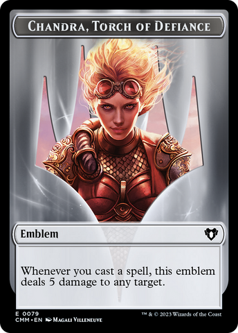 Chandra, Torch of Defiance Emblem // Wizard Double-Sided Token [Commander Masters Tokens] - The Mythic Store | 24h Order Processing