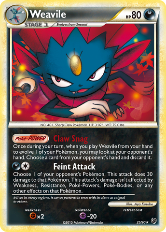 Weavile (25/90) [HeartGold & SoulSilver: Undaunted] - The Mythic Store | 24h Order Processing