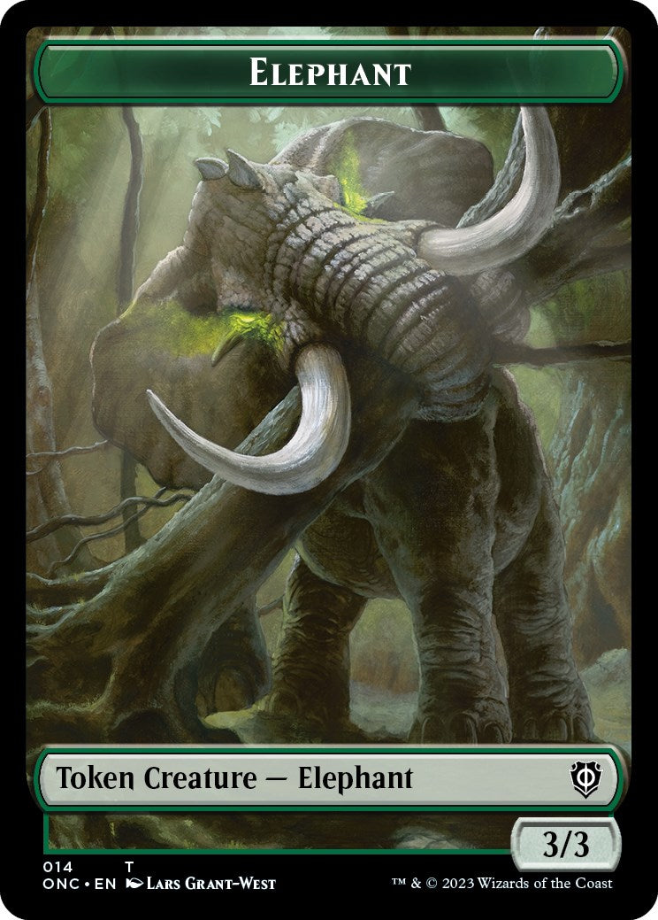 Human Soldier // Elephant Double-Sided Token [Phyrexia: All Will Be One Commander Tokens] - The Mythic Store | 24h Order Processing