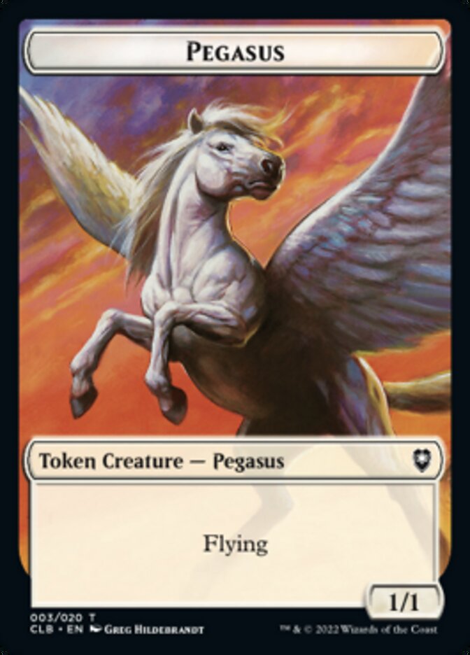 Treasure // Pegasus Double-Sided Token [Commander Legends: Battle for Baldur's Gate Tokens] - The Mythic Store | 24h Order Processing