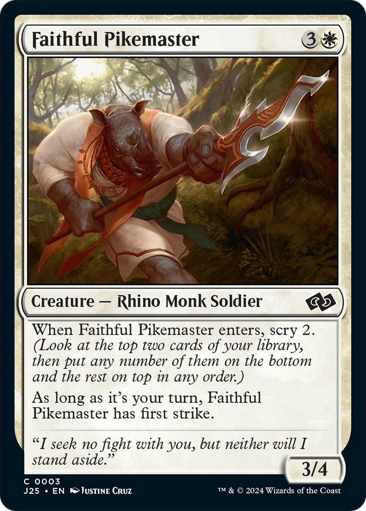 Faithful Pikemaster [Foundations Jumpstart] - The Mythic Store | 24h Order Processing