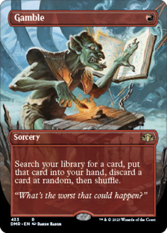 Gamble (Borderless Alternate Art) [Dominaria Remastered] - The Mythic Store | 24h Order Processing