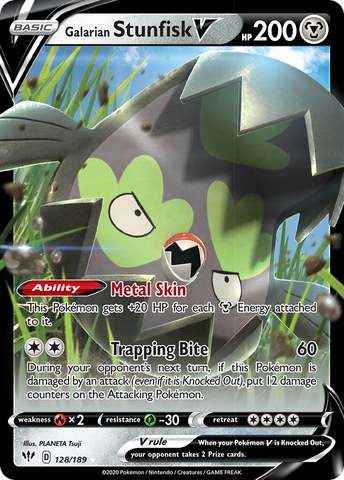 Galarian Stunfisk V (128/189) [Sword & Shield: Darkness Ablaze] - The Mythic Store | 24h Order Processing