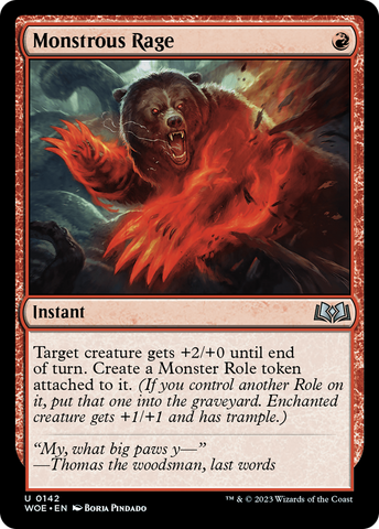 Monstrous Rage [Wilds of Eldraine] - The Mythic Store | 24h Order Processing