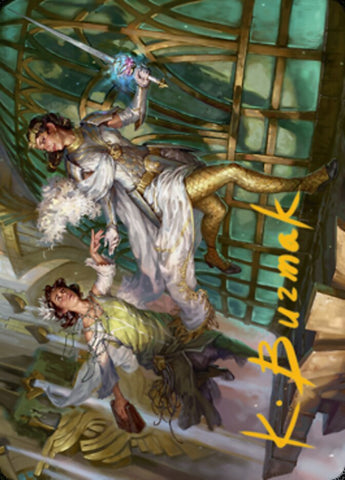 Daring Escape Art Card (Gold-Stamped Signature) [Streets of New Capenna Art Series] - The Mythic Store | 24h Order Processing