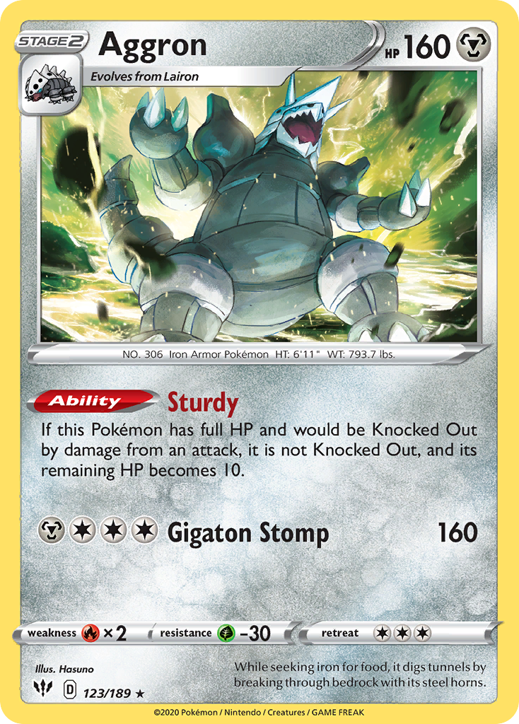 Aggron (123/189) [Sword & Shield: Darkness Ablaze] - The Mythic Store | 24h Order Processing