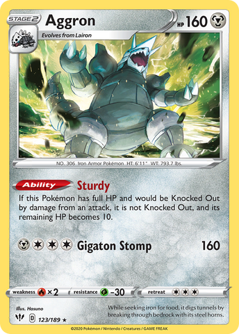 Aggron (123/189) [Sword & Shield: Darkness Ablaze] - The Mythic Store | 24h Order Processing