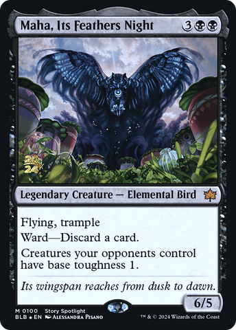 Maha, Its Feathers Night [Bloomburrow Prerelease Promos] - The Mythic Store | 24h Order Processing